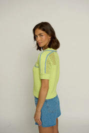 MESH YOKE POLO