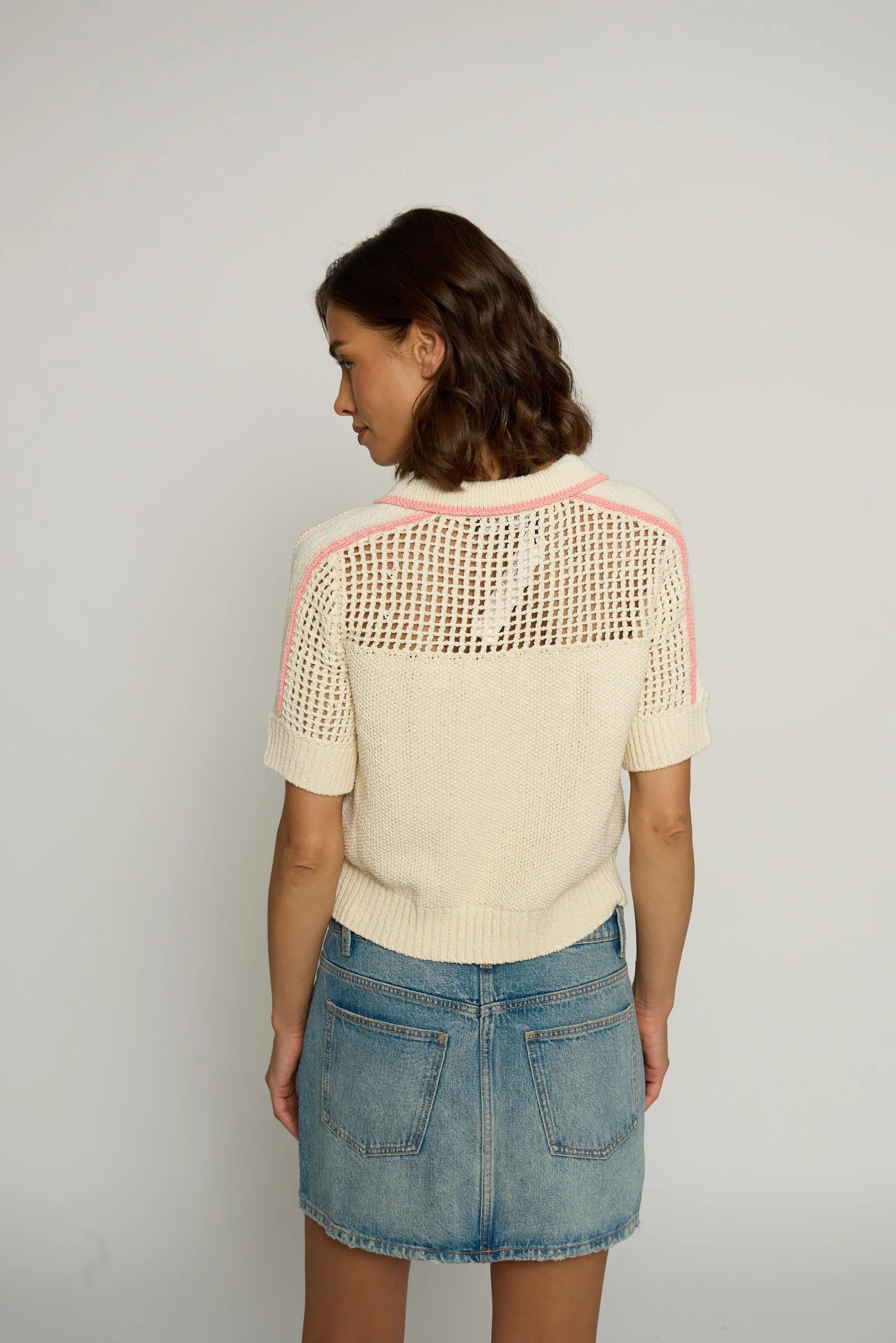 MESH YOKE POLO