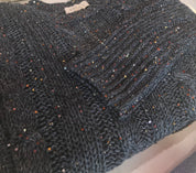 Sequin Cable Crew Sweater