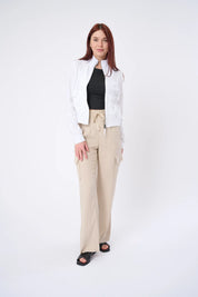 CARACAS STRETCH CUPRO WIDE-LEG CARGO PANT