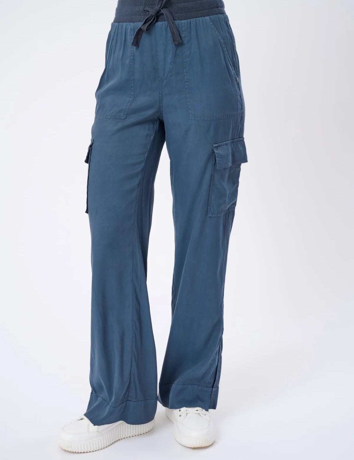CARACAS STRETCH CUPRO WIDE-LEG CARGO PANT