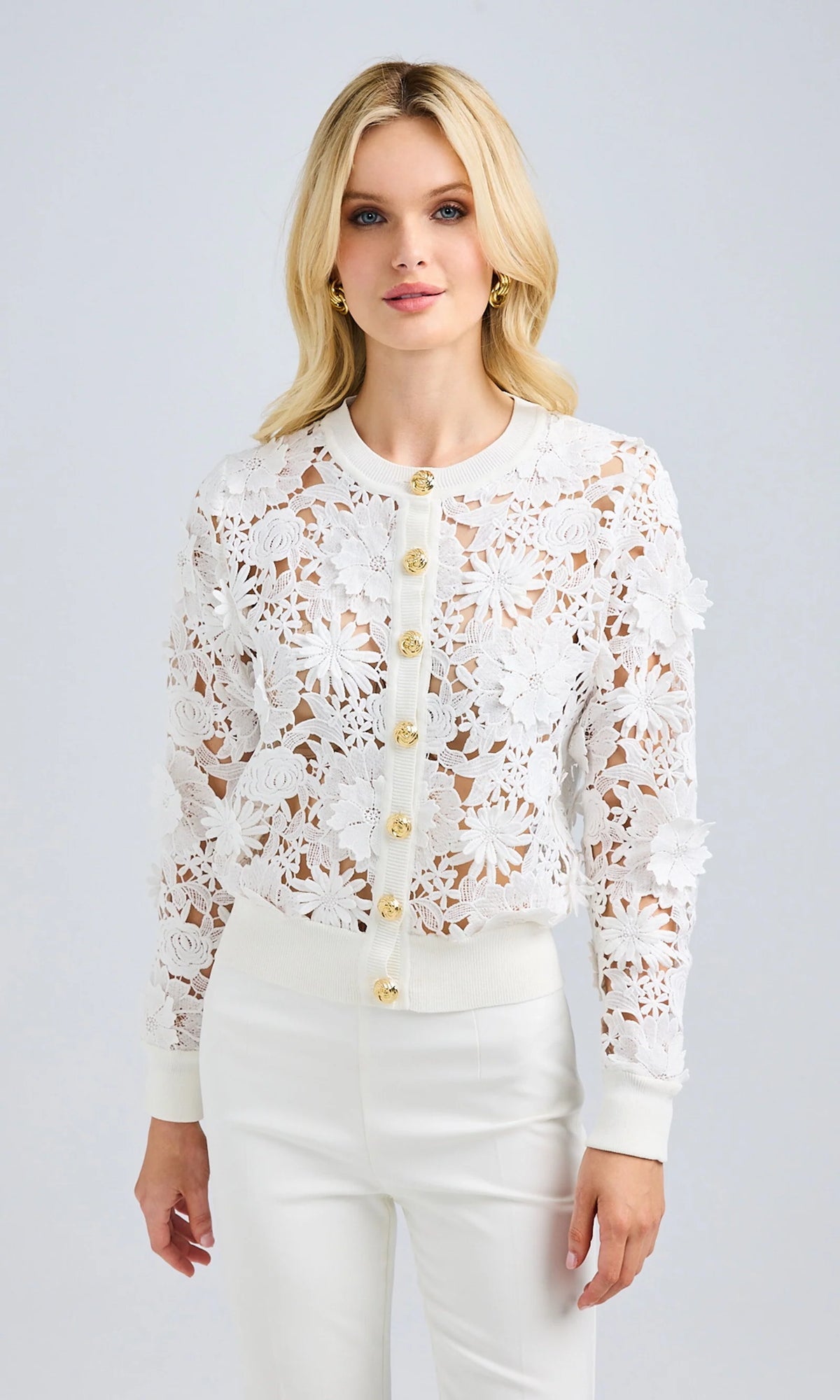 ERIN 3D LACE CARDIGAN