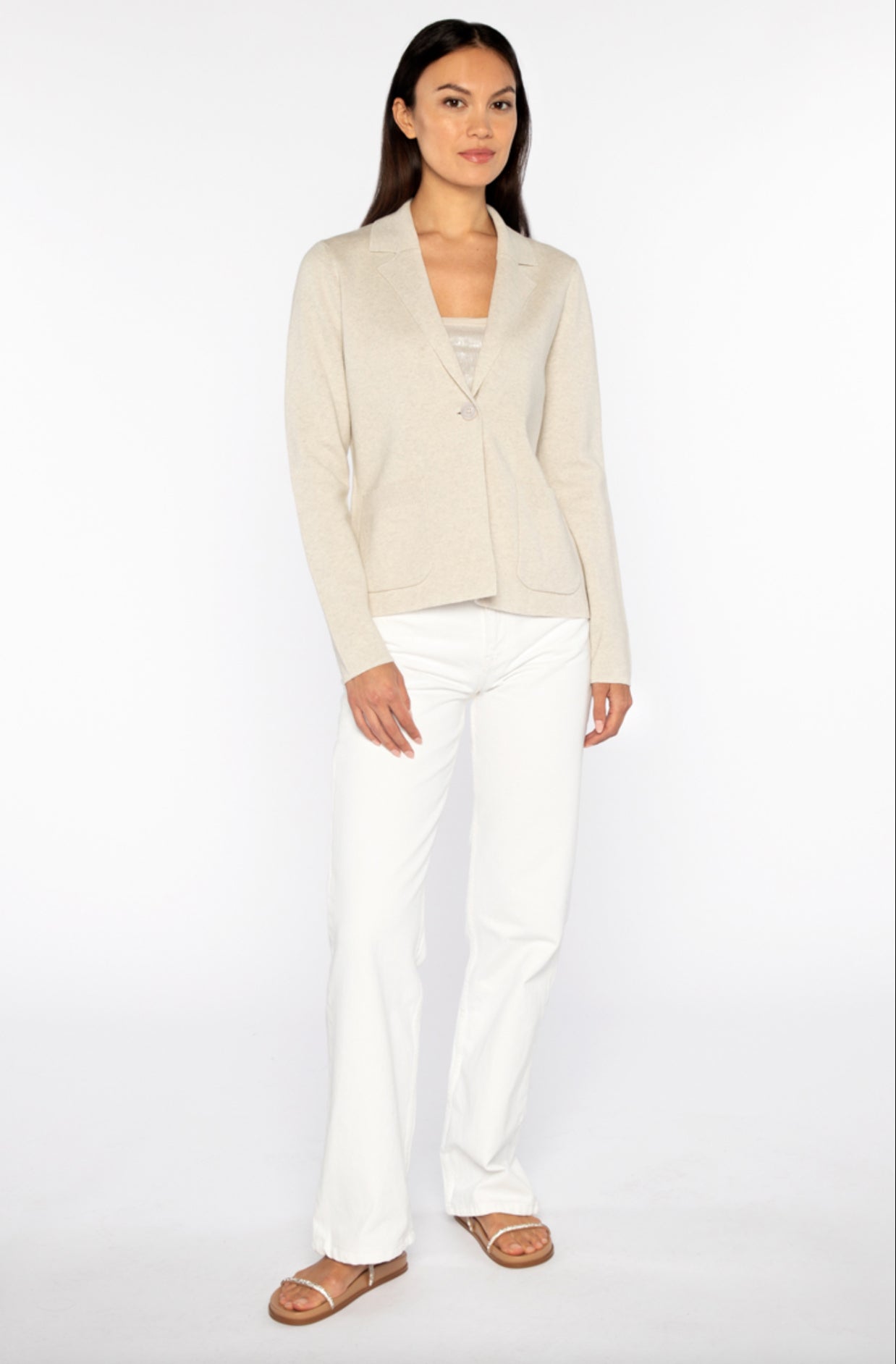 BACK RIB BLAZER | CHAMPAGNE