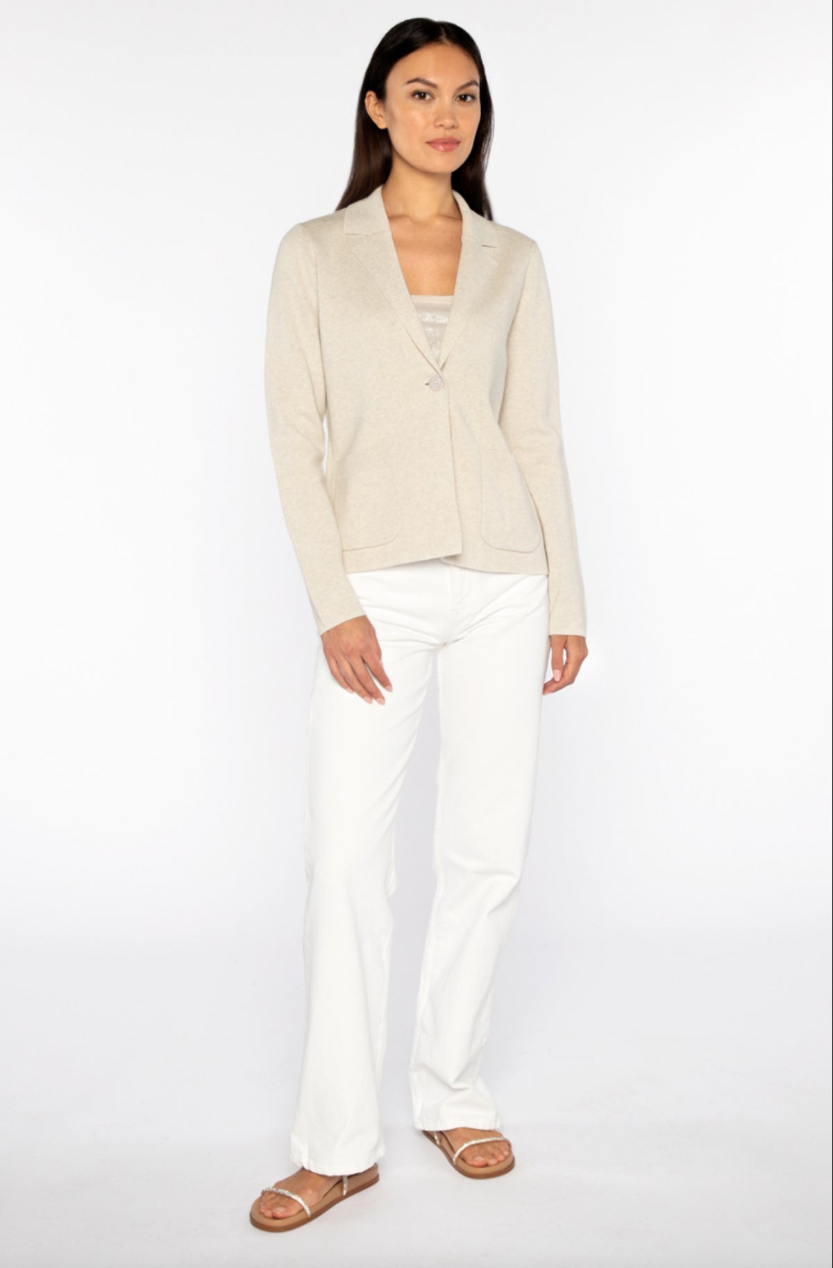 BACK RIB BLAZER | CHAMPAGNE