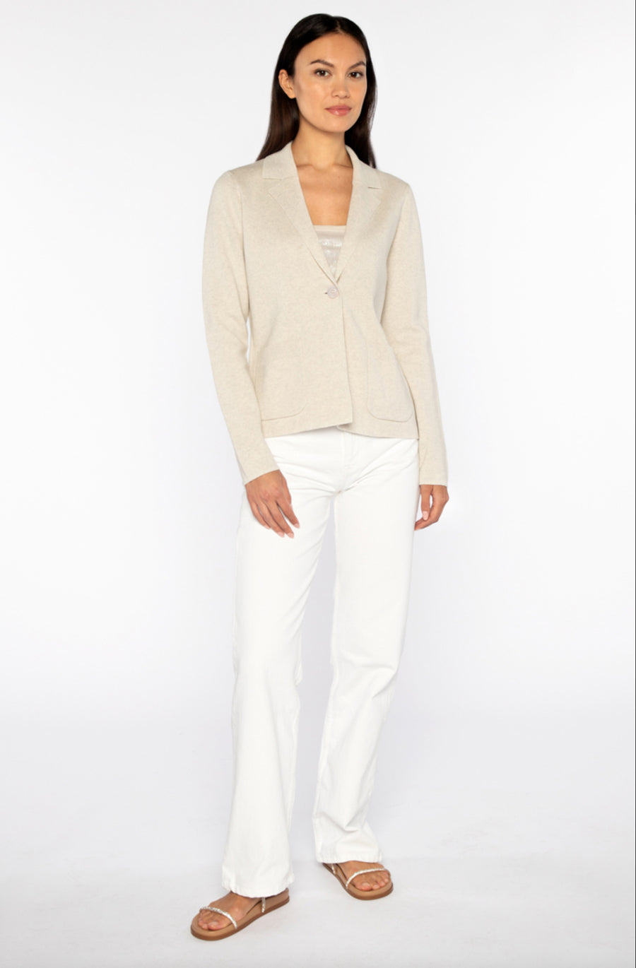 BACK RIB BLAZER | CHAMPAGNE