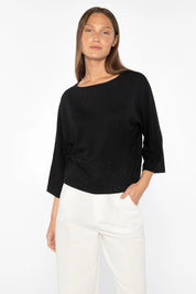 SEQUIN EASY CROP PULLOVER