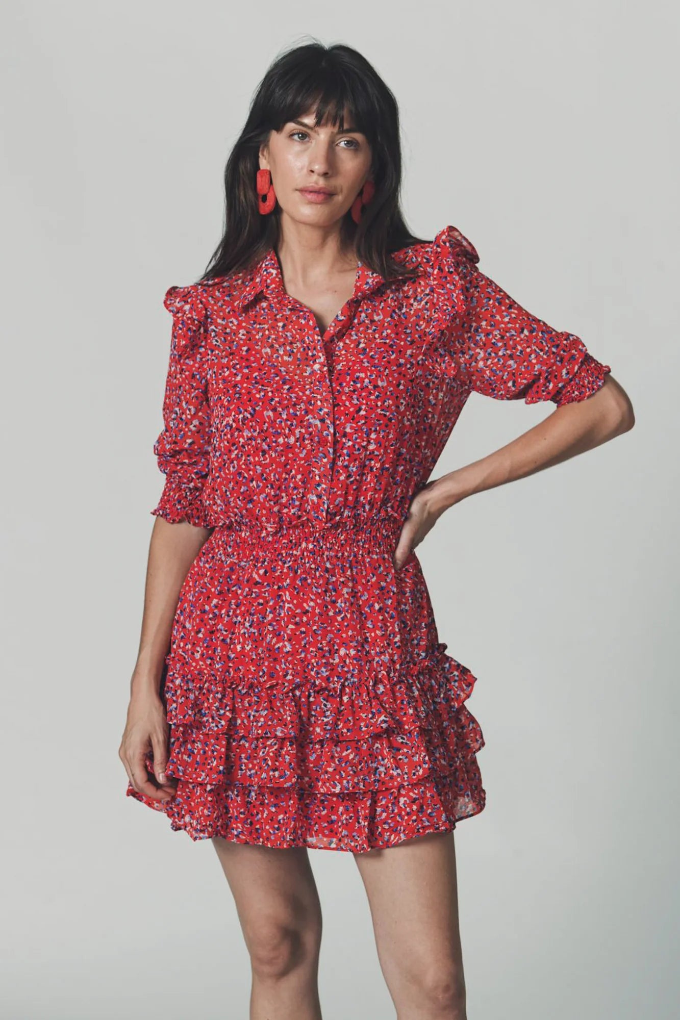 THE RUFFLED TIERED MINIDRESS