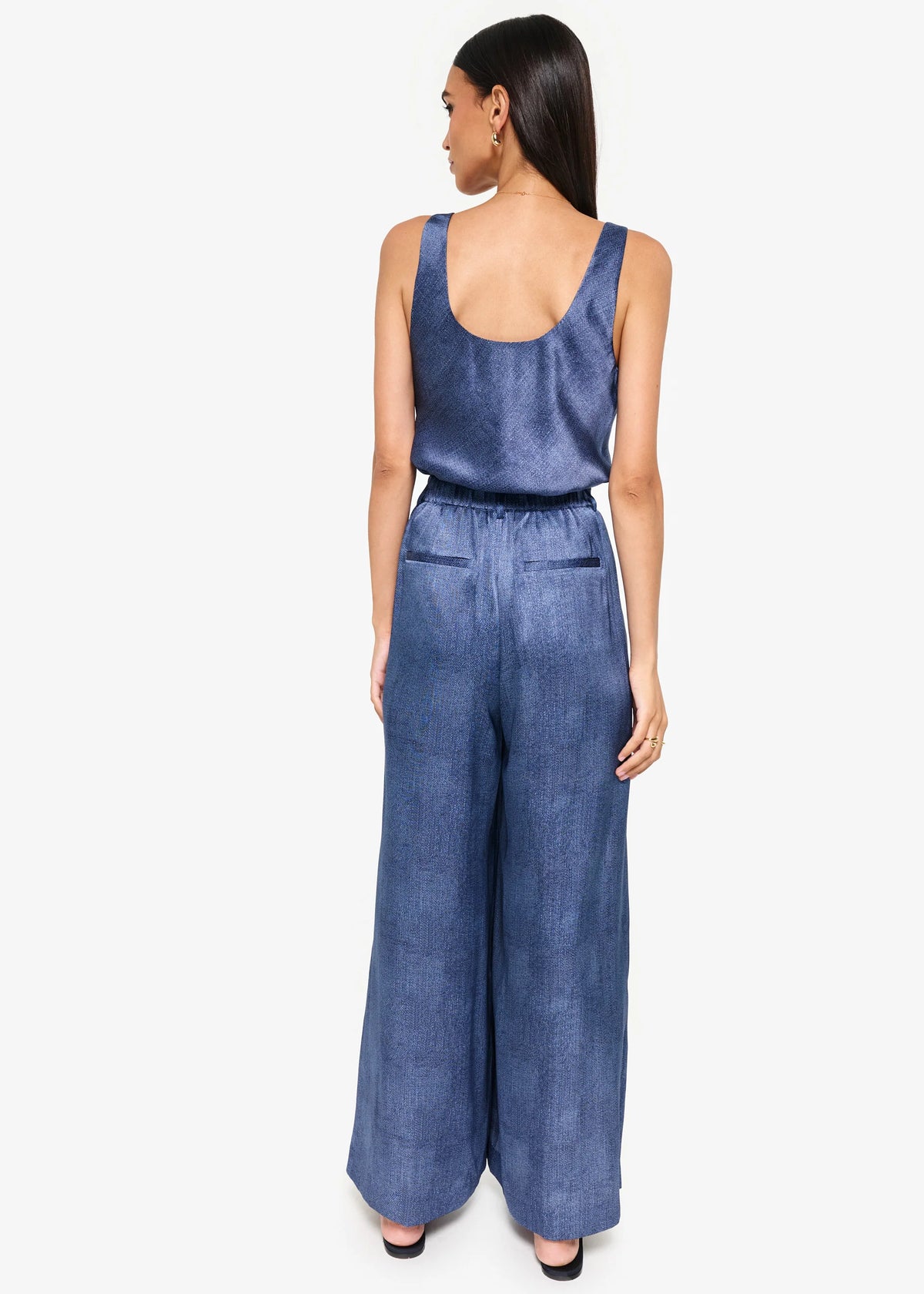 FABIAN HIGH RISE CHARMEUSE PANT | RAW DENIM
