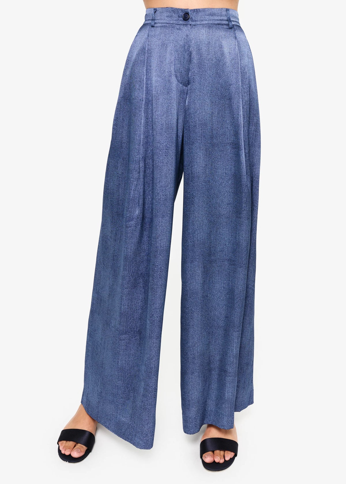 FABIAN HIGH RISE CHARMEUSE PANT | RAW DENIM