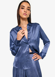 CROSBY SILK BLOUSE | RAW DENIM