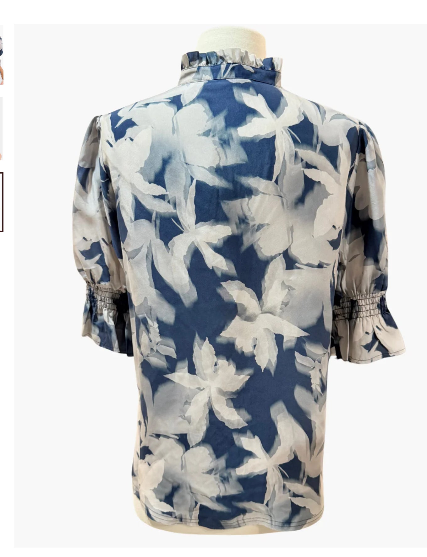 GO BROOKLYN FLEA PRINTED IN BLUE BIRD FLORAL