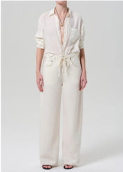 Brynn Drawstring Linen Trouser