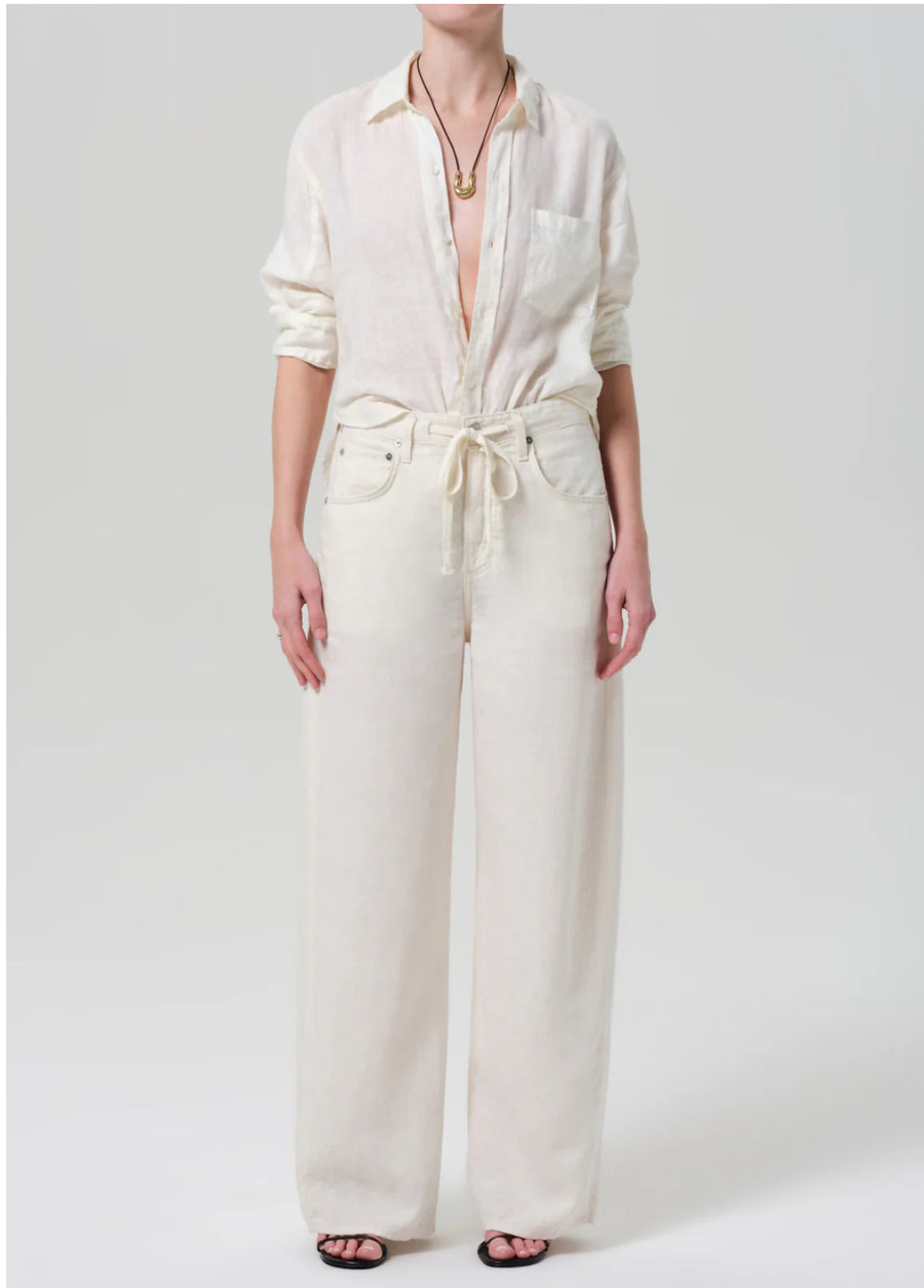 Brynn Drawstring Linen Trouser