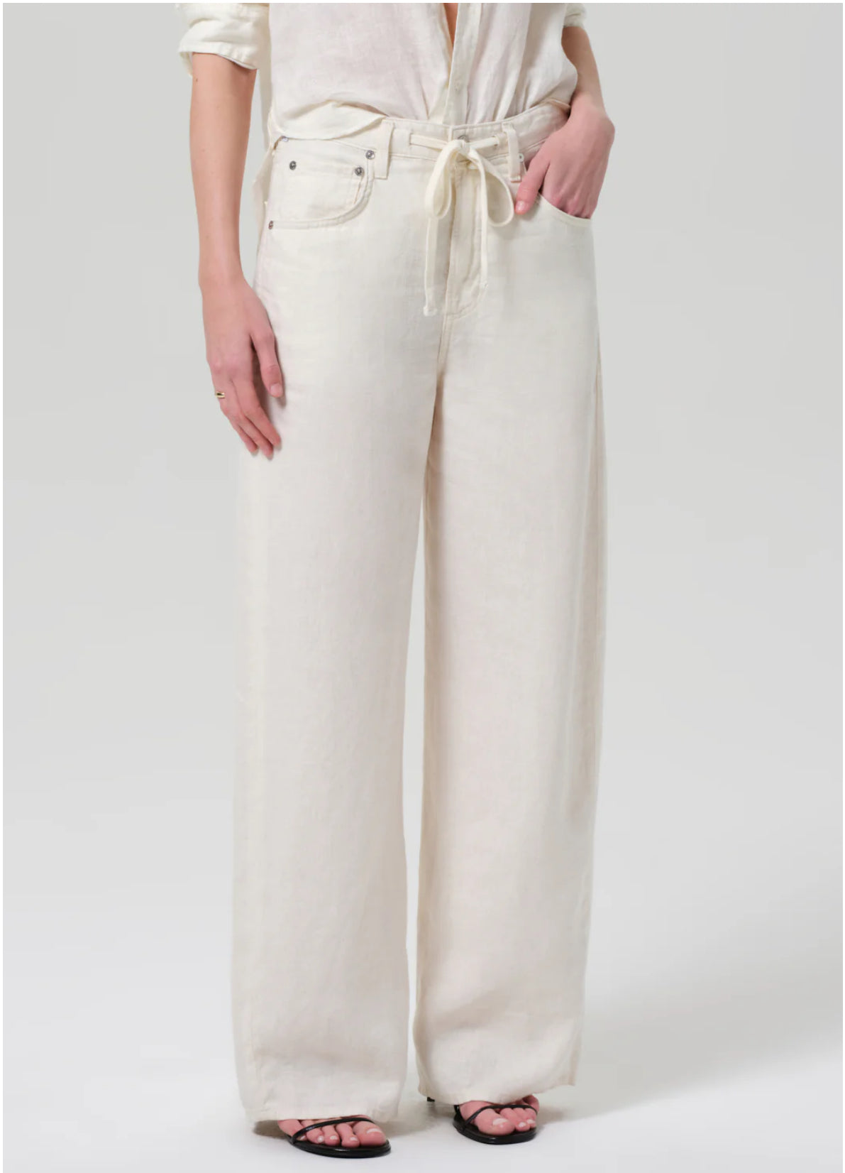 Brynn Drawstring Linen Trouser
