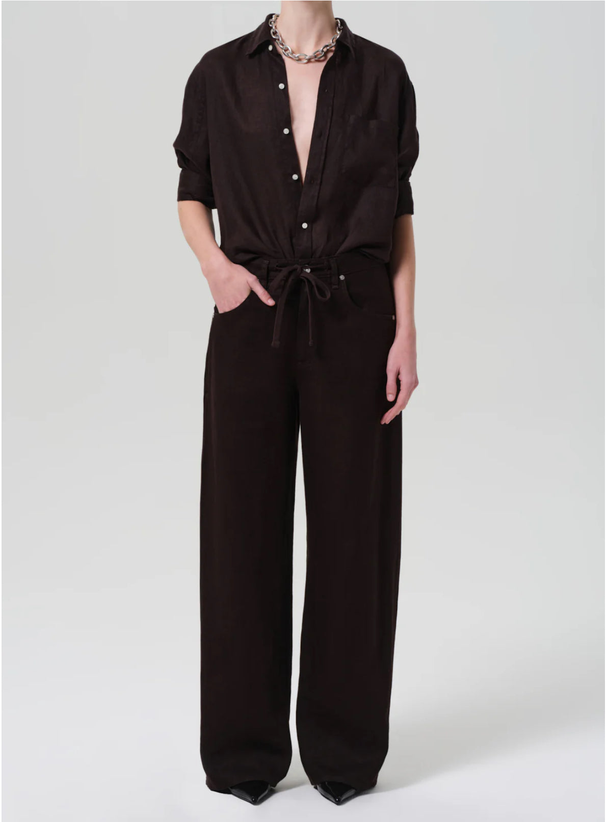 Brynn Drawstring Linen Trouser