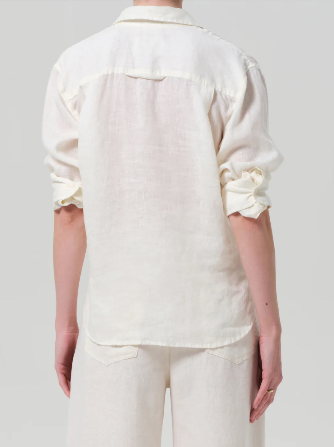 Kayla Shrunken Linen Shirt