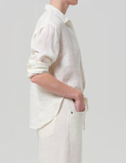 Kayla Shrunken Linen Shirt