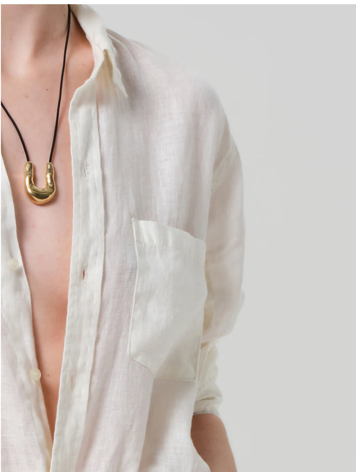 Kayla Shrunken Linen Shirt
