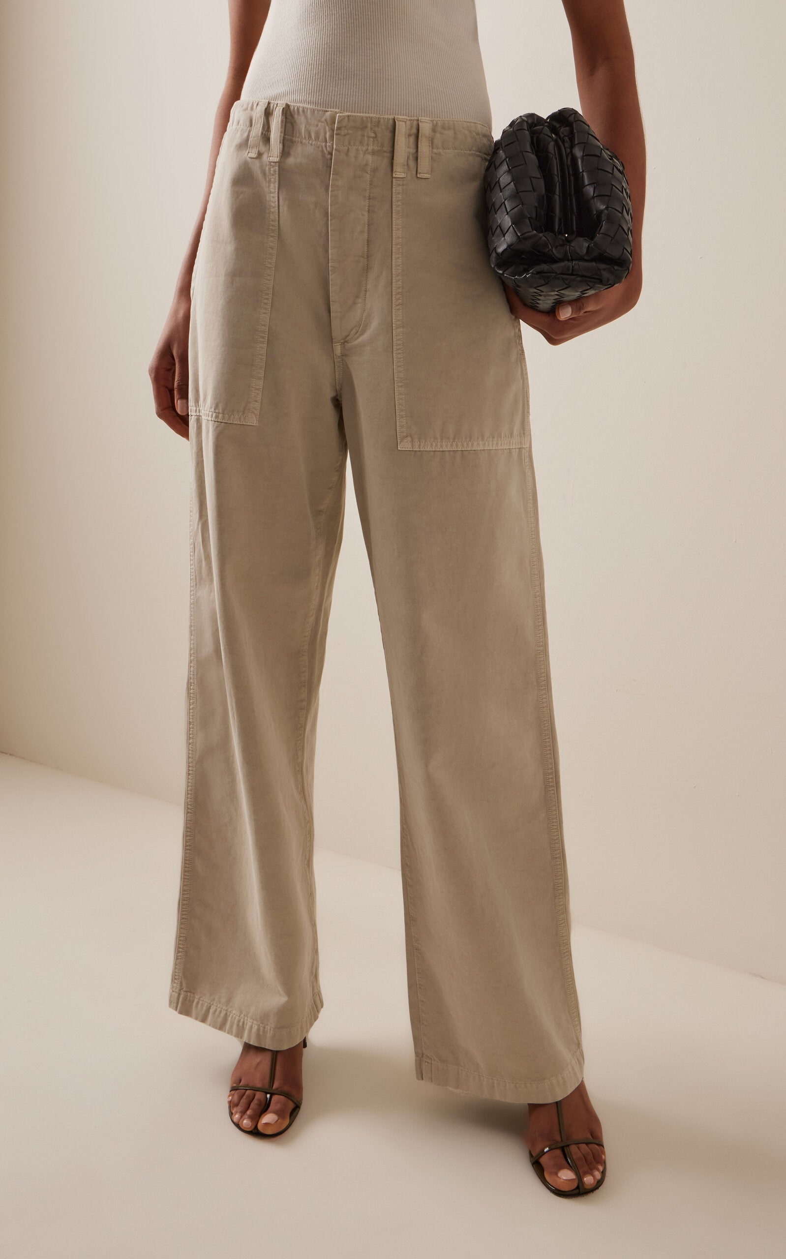 Yuna Twill Utility Pants | Pumice
