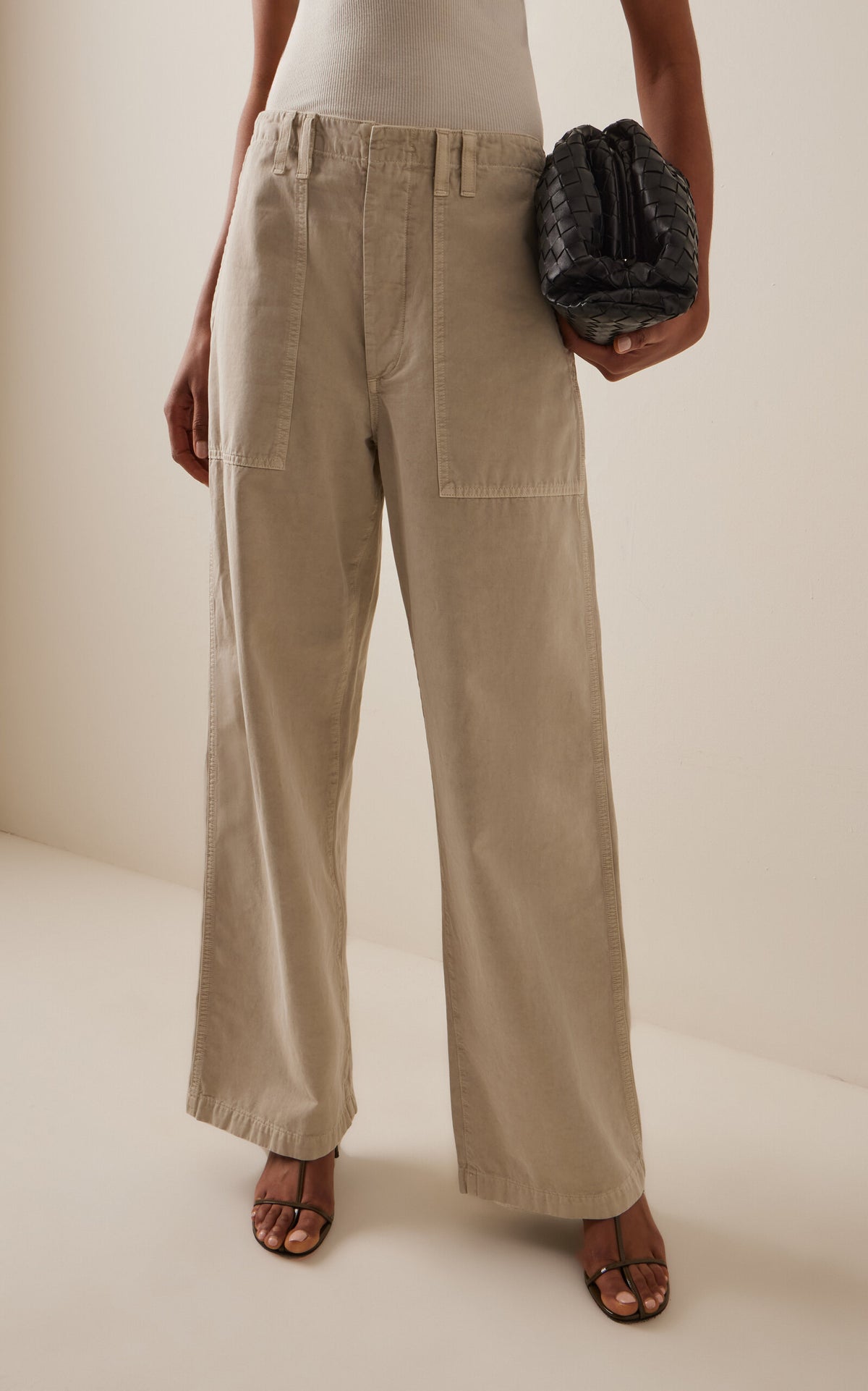 Yuna Twill Utility Pants | Pumice
