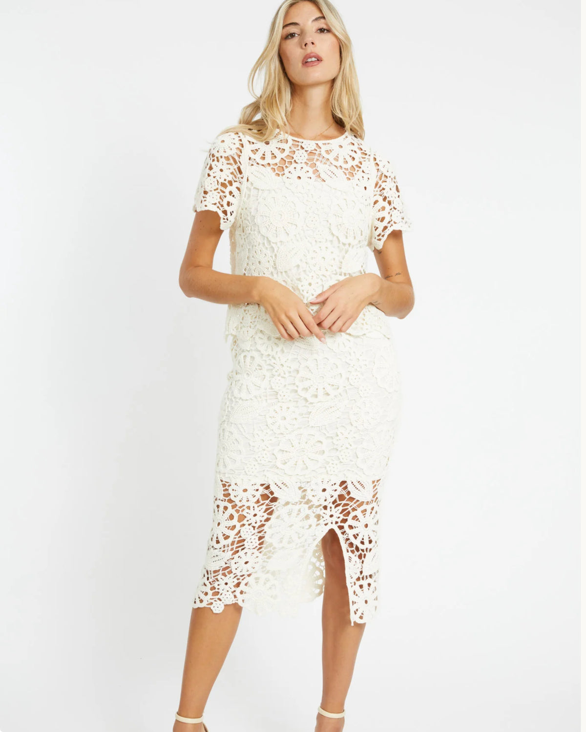 DAYA IVORY LACE SKIRT