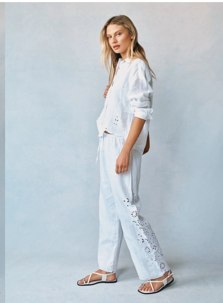 Side Embroidery Beach Pant