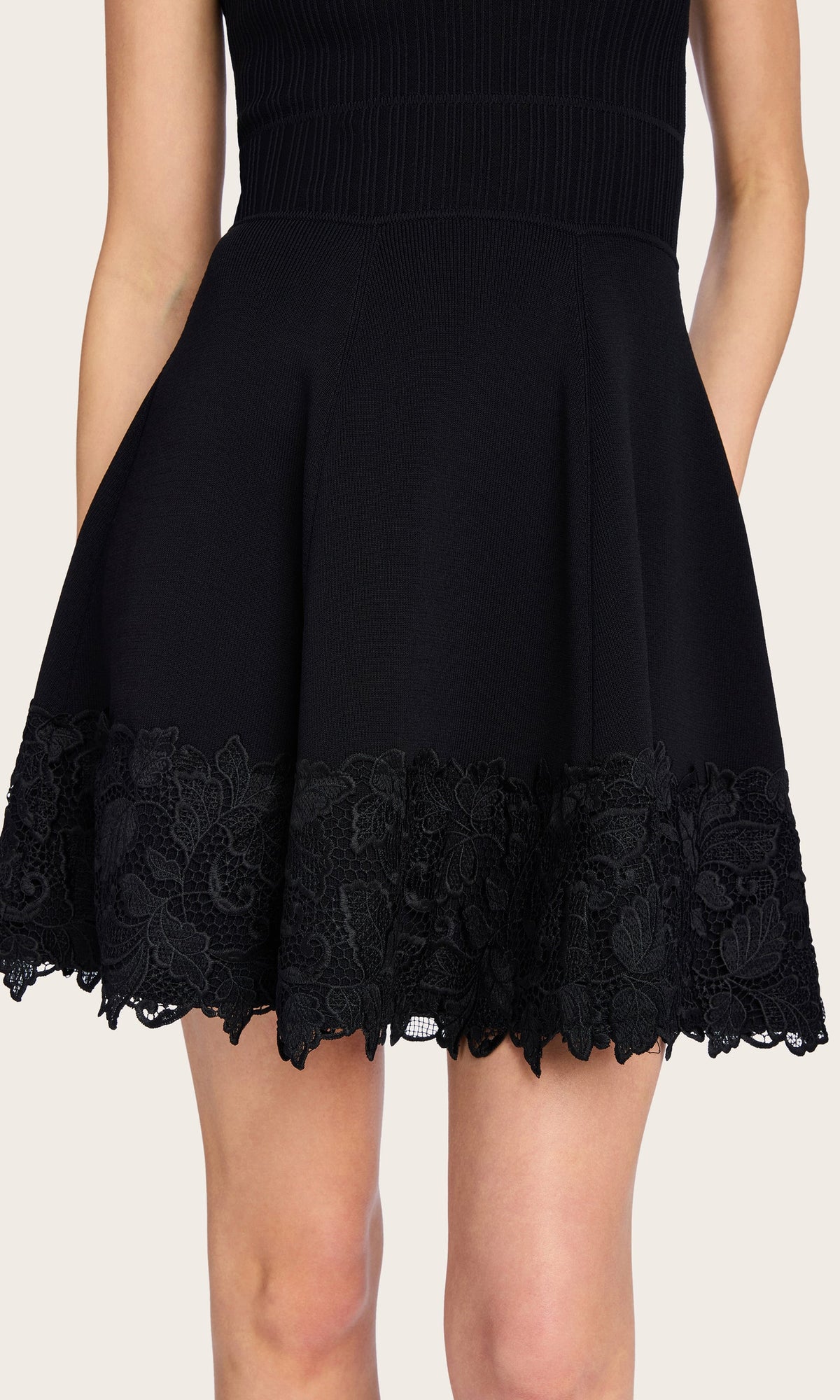 ORPHEUS LACE COMBO RIB DRESS