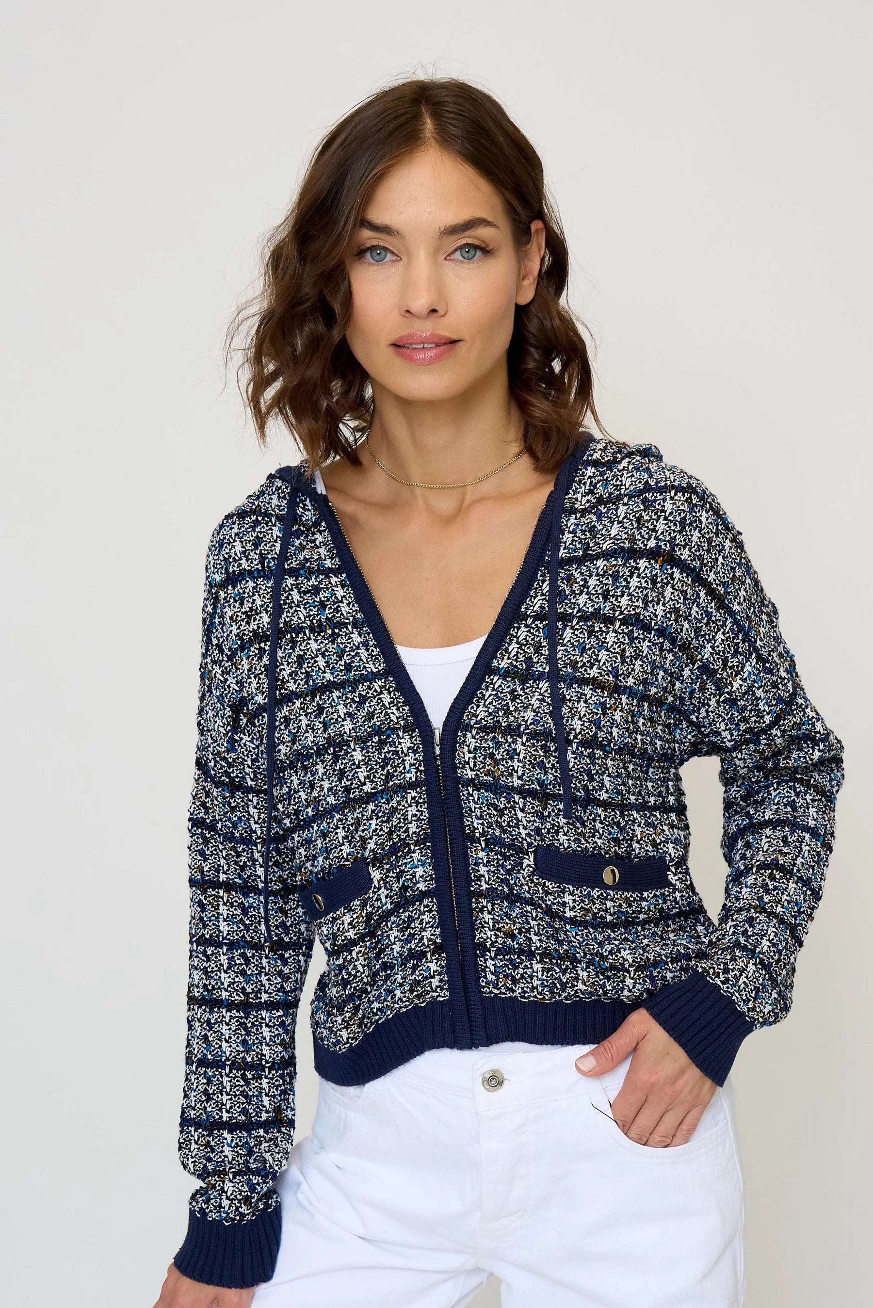 DYLAN TWEED SWEATER SHRUNKEN JACKET