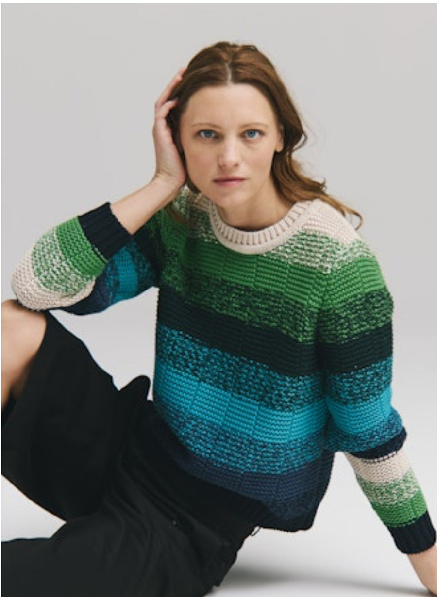 Ombre Stripe Links Crew