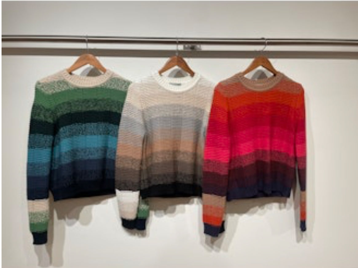 Ombre Stripe Links Crew