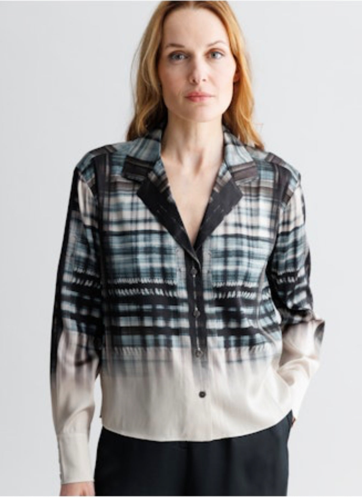GO TOP NOTCH BLOUSE PRINTED