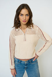 CARLA MESH YOKE POLO
