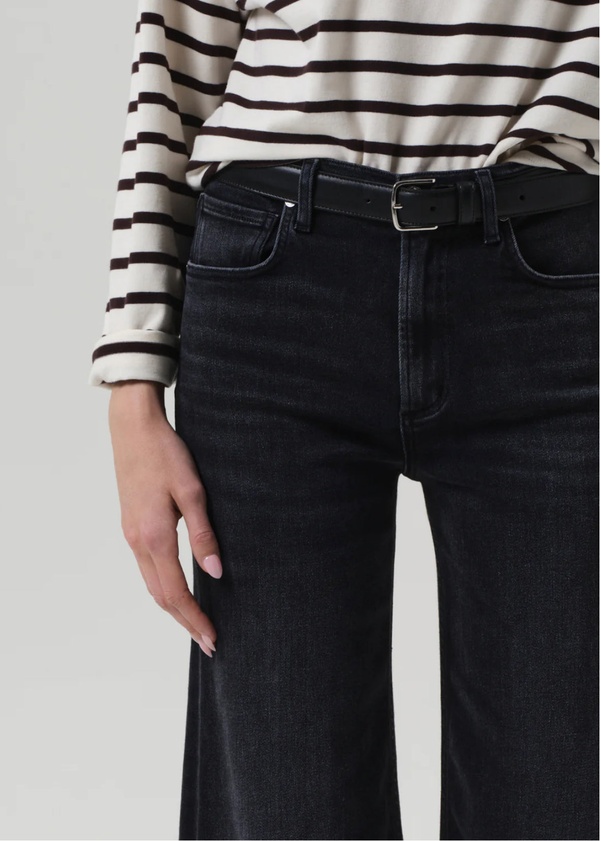 Palma Wide Leg Crop Raw Hem