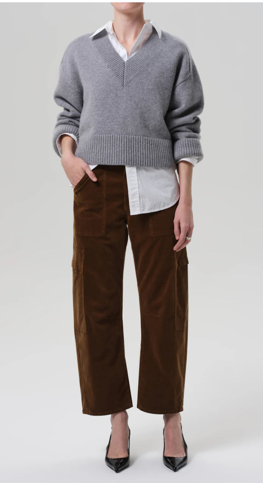Marcelle Low Slung Easy Cargo Corduroy