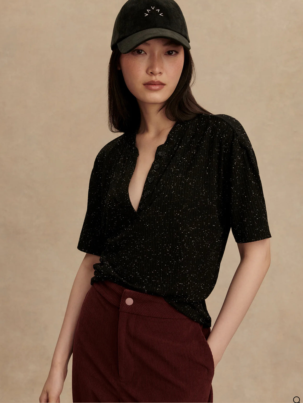 Odette Mock Placket Tee
