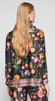 BLACK FLORAL PRINT SHIRT