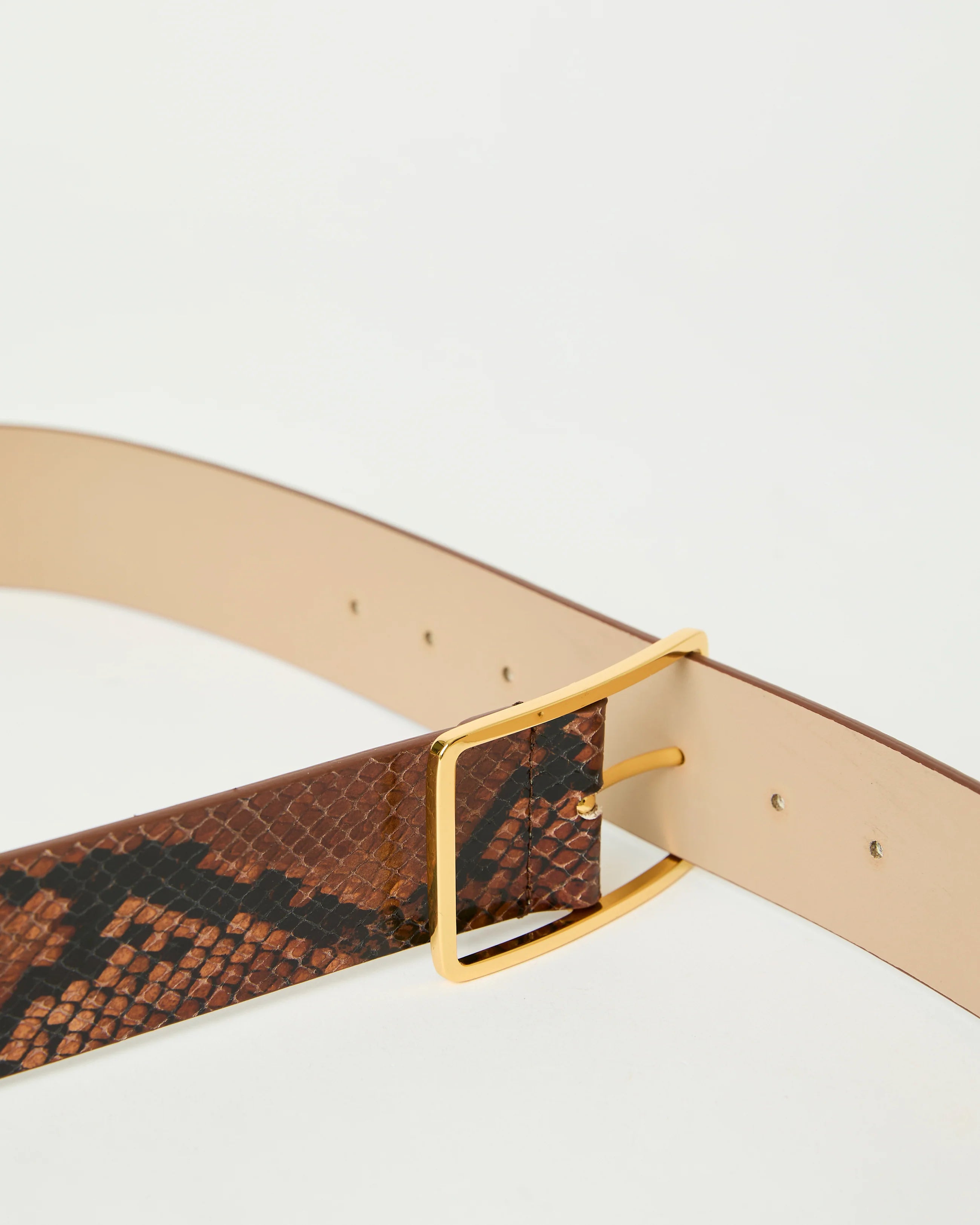 MILLA PYTHON LEATHER BELT