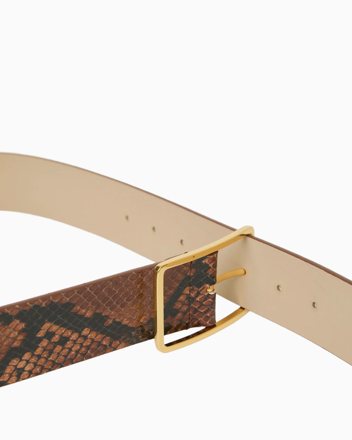 MILLA PYTHON LEATHER BELT