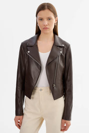 PASCALE | FITTED FAUX LEATHER JACKET