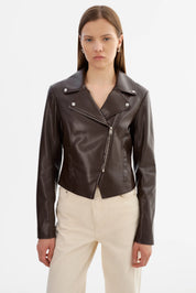 PASCALE | FITTED FAUX LEATHER JACKET