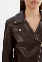 PASCALE | FITTED FAUX LEATHER JACKET