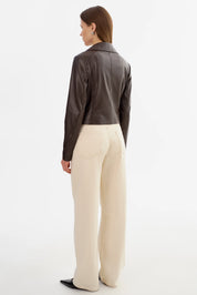 PASCALE | FITTED FAUX LEATHER JACKET