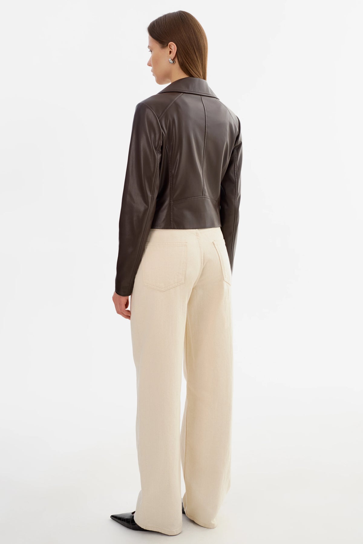 PASCALE | FITTED FAUX LEATHER JACKET