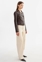 PASCALE | FITTED FAUX LEATHER JACKET