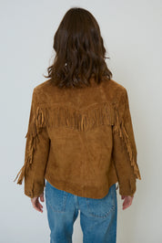 ATLAS GENUINE SUEDE FRINGE BLAZER