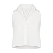 THE BOXY CROPPED SLEEVELESS SHIRT