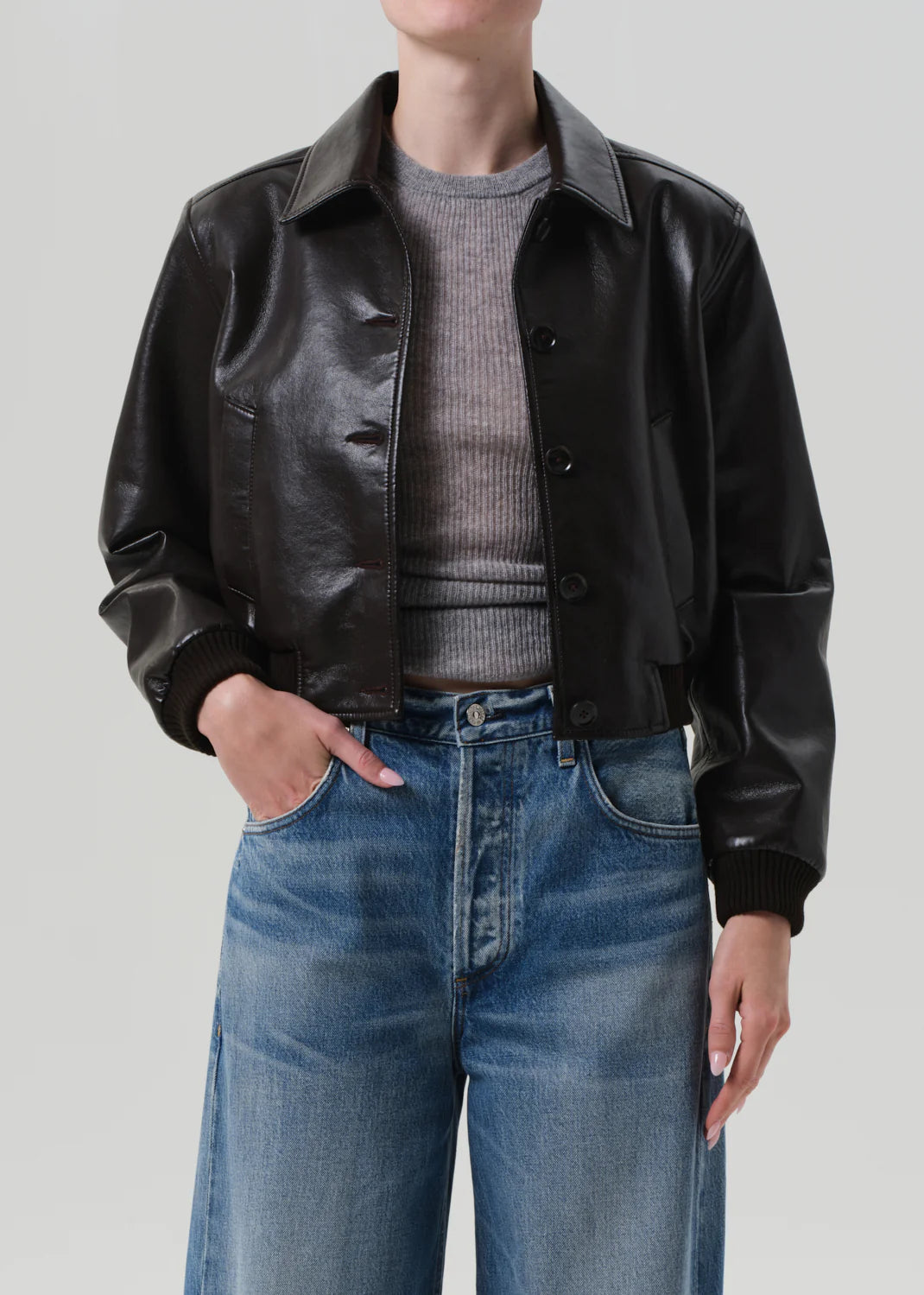 Lola Bomber Recycled Leather