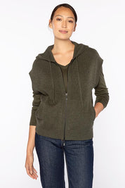 S/L RIB ZIP HOODIE