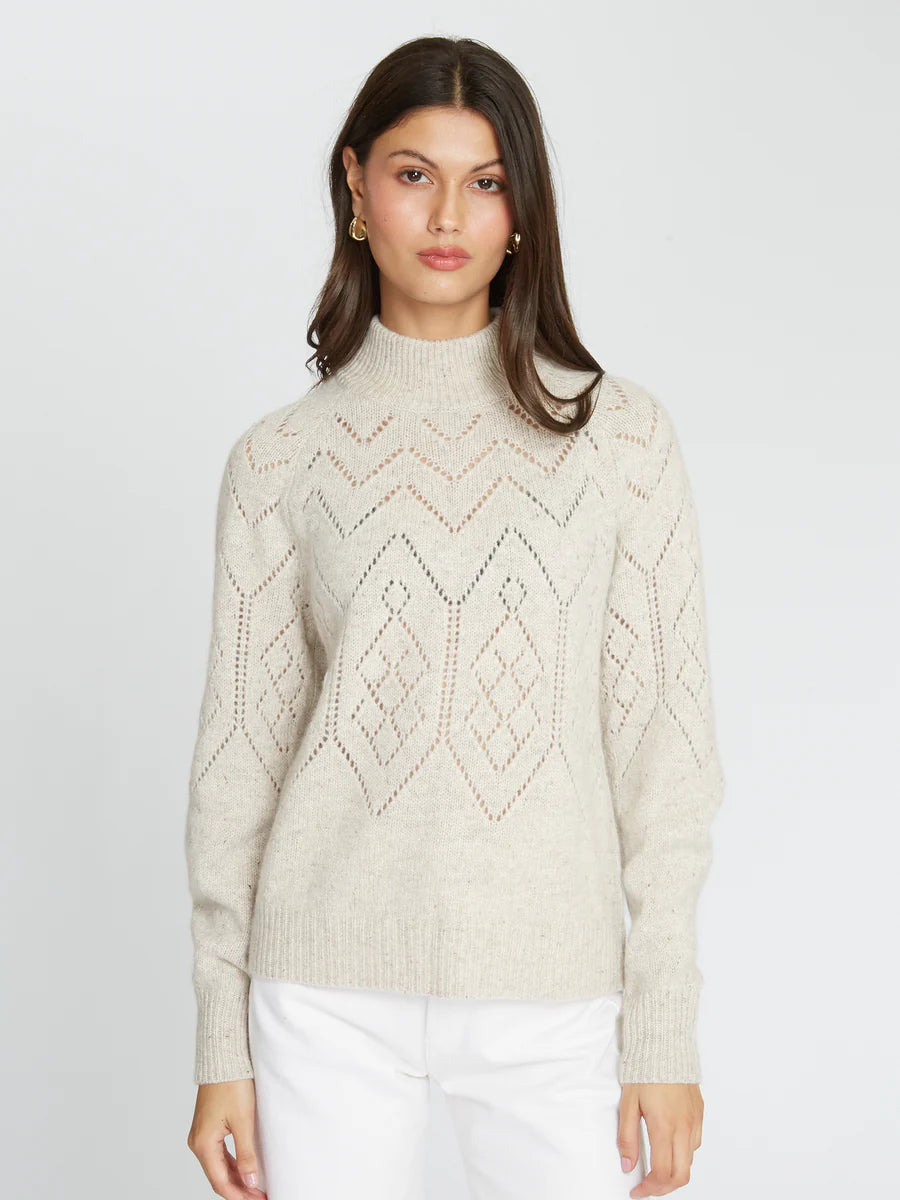Pointelle Mock Neck | Mojave
