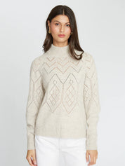 Pointelle Mock Neck | Mojave
